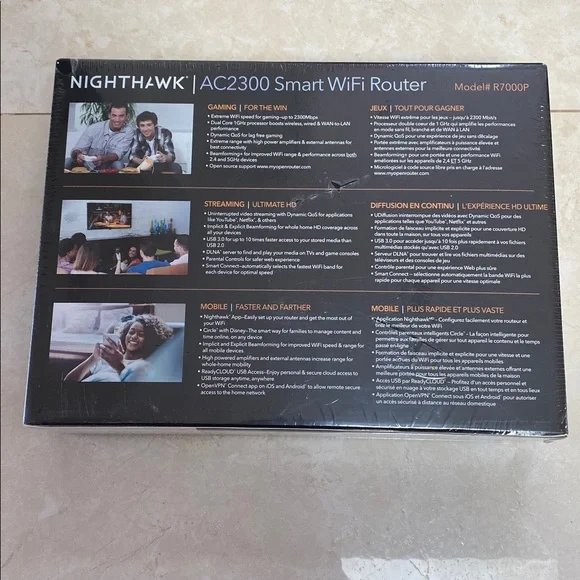 NWT gear Nighthawk AC 2300 Smart WiFi Router Model # R700P - Picture 2 of 3